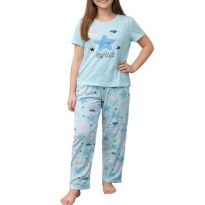 SNC Homewear matching three piece star pajama set size large